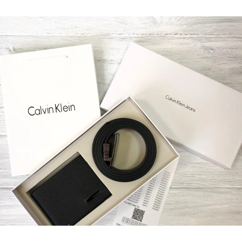 Чоловічий подарунковий набір портмоне і ремінь (437)