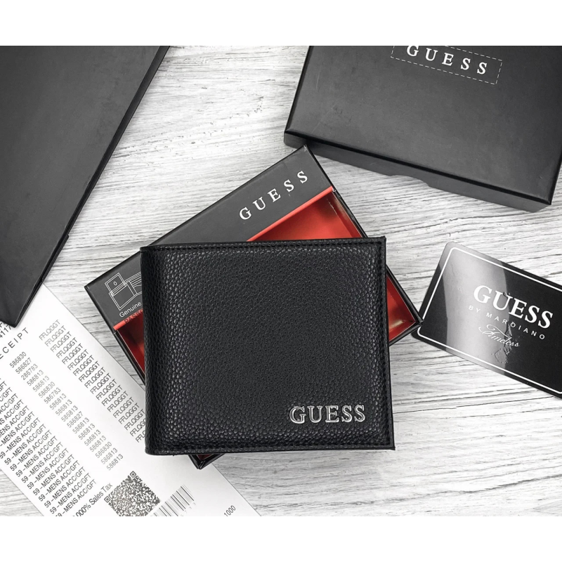 Чоловіче шкіряне портмоне з монетницею Guess (6004) подарункове паковання Чоловіче шкіряне портмоне з монетницею Guess (6004) подарункове паковання
