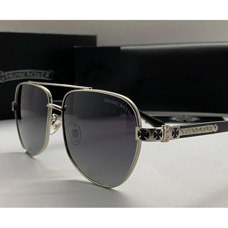 Чоловічі сонцезахисні окуляри Chrome Hearts 5078 silver Чоловічі сонцезахисні окуляри Chrome Hearts 5078 silver