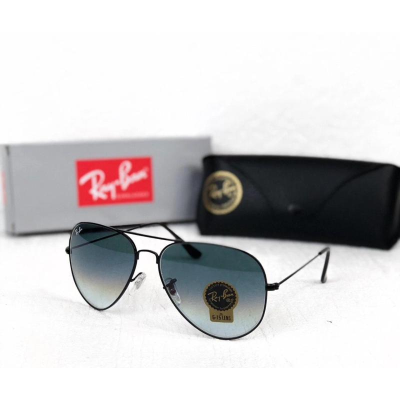 Чоловічі сонцезахисні окуляри авіатори Rb black