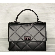 Ділова шкіряна жіноча сумка Laura Biaggi (278) black