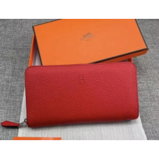 Жіночий шкіряний гаманець на блискавці H (506) червоний