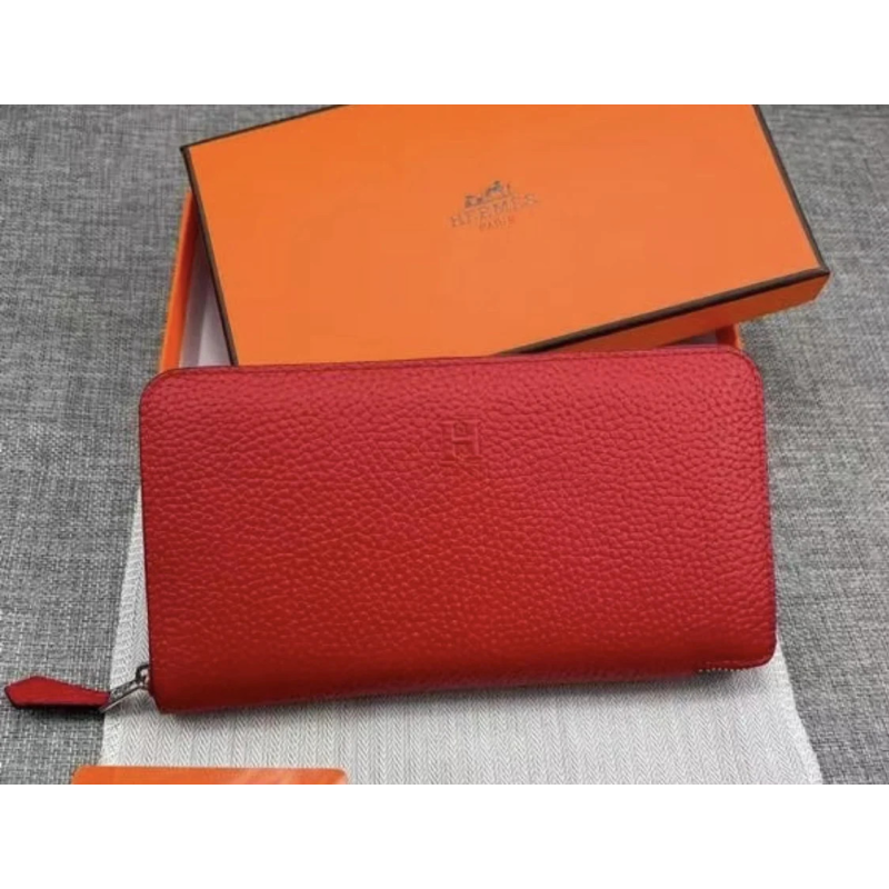 Жіночий шкіряний гаманець на блискавці H (506) червоний