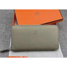 Жіночий шкіряний гаманець на блискавці H (506) бежевий