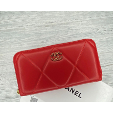 Жіночий шкіряний гаманець на блискавці Ch (9001) червоний