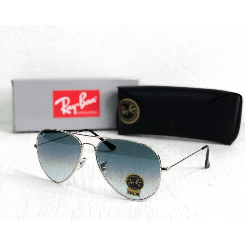 Чоловічі сонцезахисні окуляри авіатори Rb silver