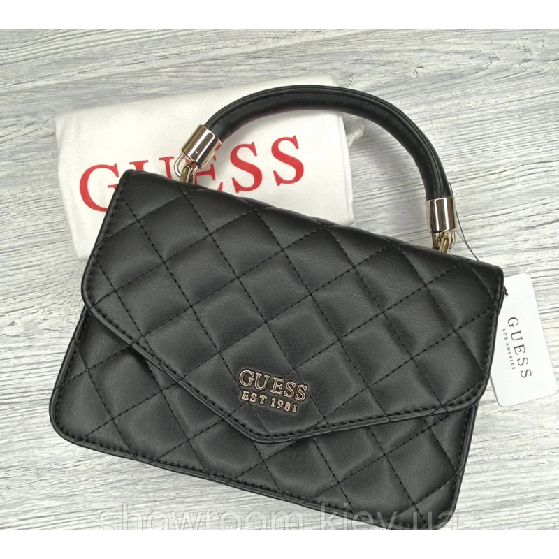 Невелика жіноча сумочка Guess (7115) black Невелика жіноча сумочка Guess (7115) black