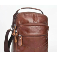 Чоловіча шкіряна зручна сумка Leather Collection (5037) коричнева