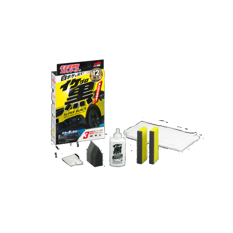 Відновник пластичнітки SOFT99 SUPER BLACK Plastic & Rubber Restoration Agent Для встановлення кольору та захисту Відновник пластичнітки SOFT99 SUPER BLACK Plastic & Rubber Restoration Agent Для встановлення кольору та захисту