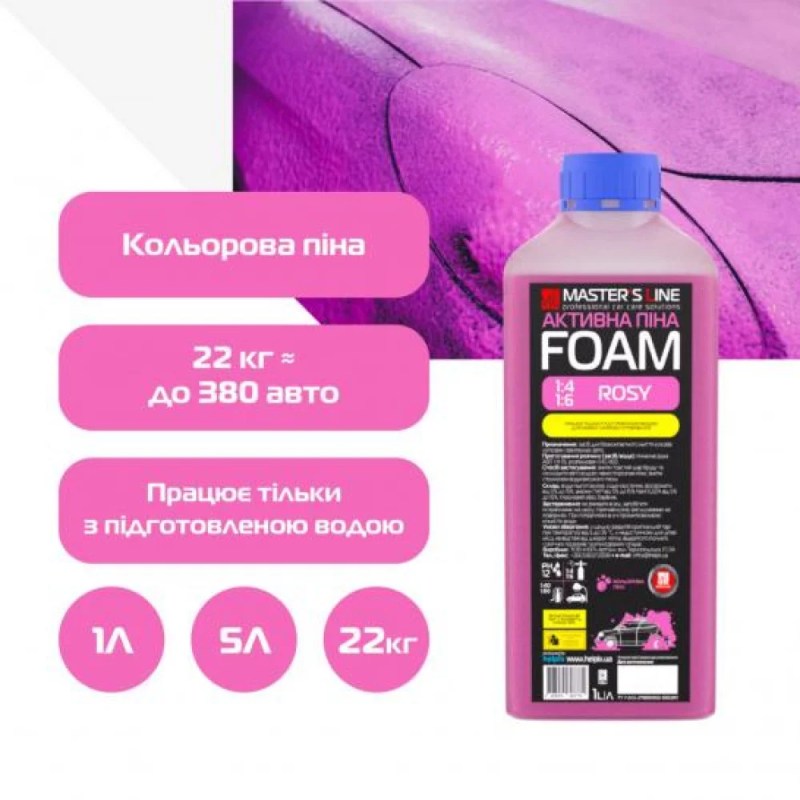 Активна піна Master’s Line “Rosy“ 1:6 1 л