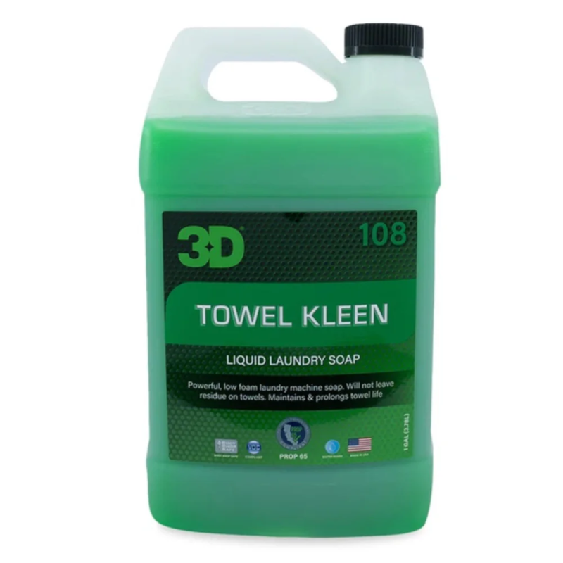 Шампунь для прання рушників, полірувальних кругів з мікрофібри, бавовни, вовни 3D Towel Kleen 3,78л
