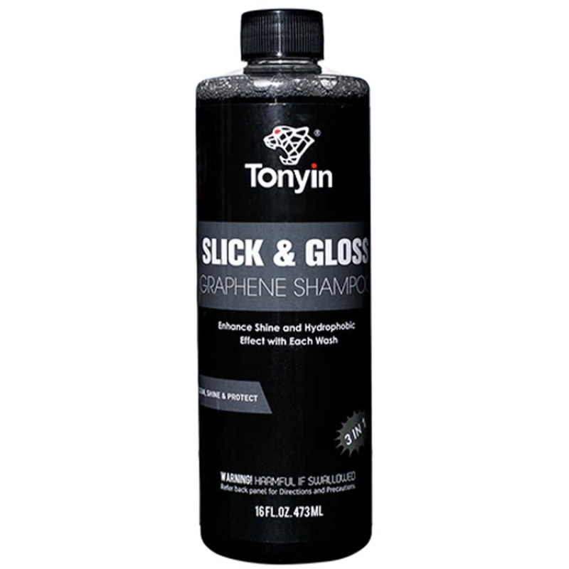 Автошампунь для ручного миття — Tonyin Graphene Shampoo Slick and Gloss 1:100, 473 мл. Автошампунь для ручного миття — Tonyin Graphene Shampoo Slick and Gloss 1:100, 473 мл.
