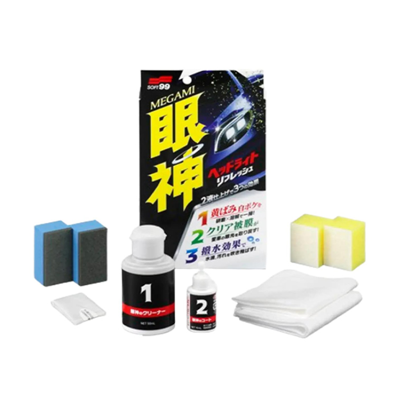 Кварцове покриття для фар — SOFT99 MEGAMI Headlight Refresh