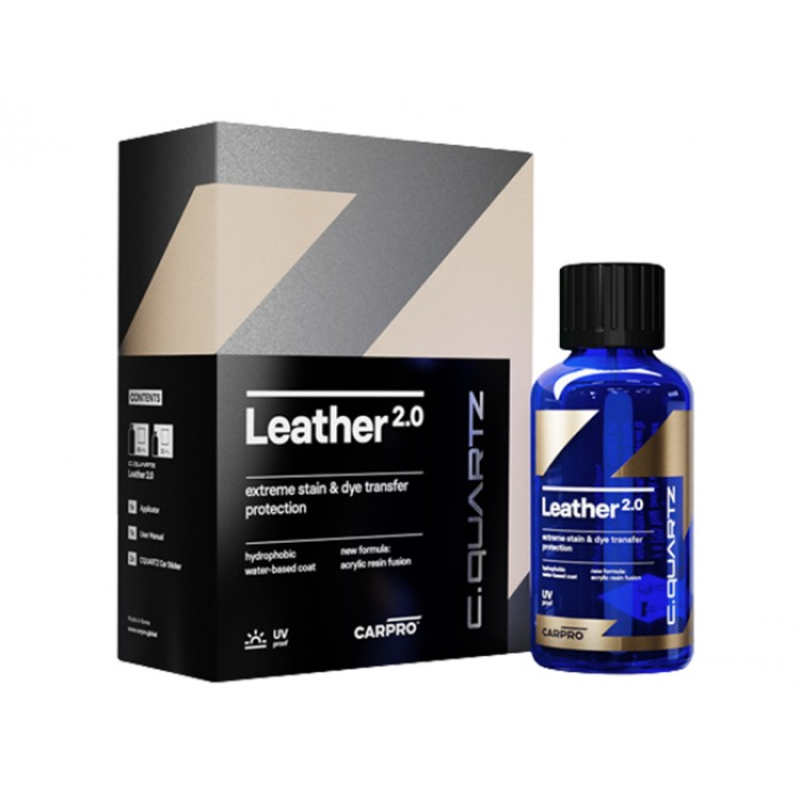 Кварцове покриття для шкіри авто — CarPro CQuartz Leather 2.0 50 мл.